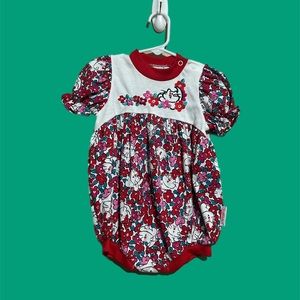 Vintage Floral/Cat Onsie